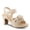BONE, variant on Bowdee Women’s Block Heel Sandal with Stylish Bow & Walkable Comfort