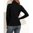 thumbnail image 2 of PrettyGuide Women's Turtleneck Sweater Long Sleeve Cable Knit Sweater Pullover Tops, 2 of 6