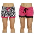 thumbnail image 1 of Just Love Womans Pajamas Shorts - PJs - Sleepwear (Pack of 2) (Fuchsia - Zebra (Pack of 2), X-Small), 1 of 3