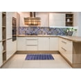 thumbnail image 5 of Ahgly Company Indoor Square Patterned Medium Slate Blue Area Rugs, 4' Square, 5 of 6
