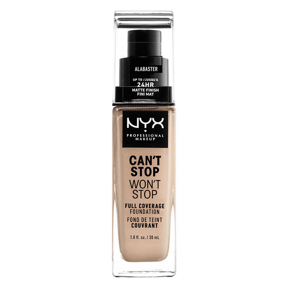 NYX Professional Makeup Can't Stop Won't Stop Full Coverage Foundation, Alabaster