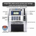 thumbnail image 3 of ATM Piggy Bank, Adjustable Savings Goal Changeable PIN Code Automatic Bill Rolling Password Cash Coin Can  for Kids, 3 of 7