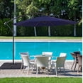 thumbnail image 4 of Sonerlic 10ft Outdoor Patio Hanging Offset Umbrella with Steel Frame for Yard,Poolside and Deck,Navy Blue, 4 of 7