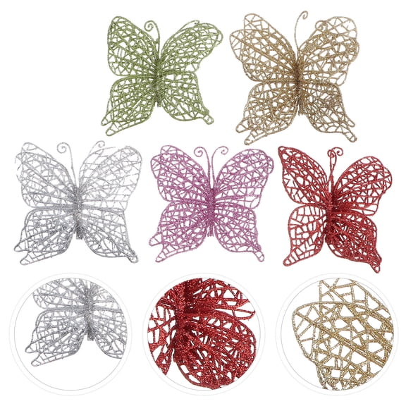 WHAMVOX 20 Pcs Christmas Tree Butterfly Hanging Ornament Indoor Decoration Girl