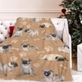 thumbnail image 6 of Pugs Throw Blanket for Home Living Room Decor,Lightweight Blanket Gifts for Women Men Kids Multicolor 50x60inch, 6 of 6