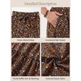 thumbnail image 5 of Cueply Women's Plus Size Casual High Waist Tie Front Long Skirts with Pockets Flowy Summer Pleated Tiered Elastic Skirt, 5 of 9