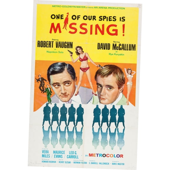 Man From Uncle Movie Poster 16in x 24in 16x24 #445461 Multi-Color Square Adults Best Posters