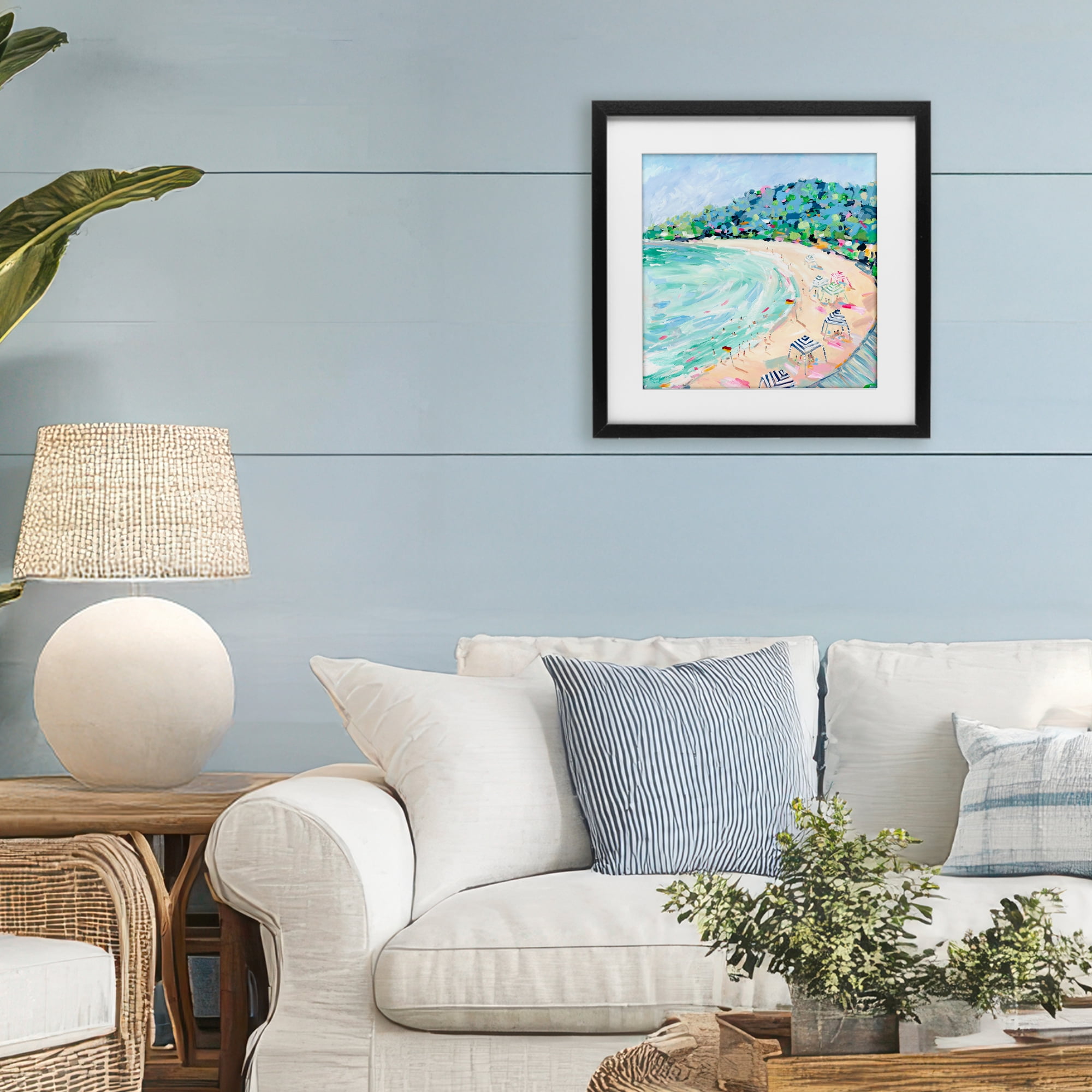 Stupell Industries Good Times Noosa Beach Black Framed Print Under Glass, design by Meredith Howse