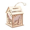 thumbnail image 1 of Xihbxyly Adorno Navideño Colgante, Diseño de Recorte de Madera Diy, Decoración con Luz Led, Decoración Colgante Versátil para Árbol y Pared, Ideal para Fiestas Navideñas, Funciona con Pilas, Incluye, 1 of 2
