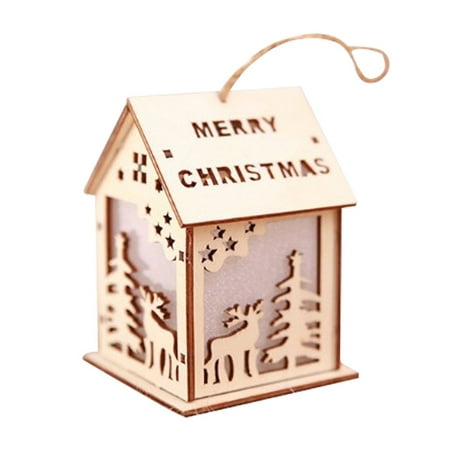 

WANYNG Christmas Ornament Wooden Cutout Pendant Creative Christmas Wall Hanging 5*5