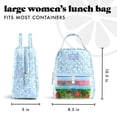 thumbnail image 5 of Fit & Fresh Evelyn Quilted Insulated Lunch Tote for Women, Blue Floral Print, 5 of 11