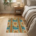 thumbnail image 3 of ODIKA Island Surfboard Outline Throw Featuring Classic Panel Artwork Stain Resistant Thin for Entryway, Kitchen, Laundry Room, 3 of 7