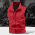thumbnail image 2 of Levmjia Men's Sleeveless Vest Stand Collar Zip Vest Casual Autumn Vest Polyester Vest Men's Outerwear Vest Lightweight Vest Sizes M-5XL, 2 of 8