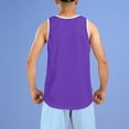 thumbnail image 4 of JUUYY Men's Mesh Basketball Tank Top Workout Gym T-Shirts Sleeveless Breathable Quicking Dry Training Shirt Purple L, 4 of 4