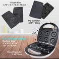 thumbnail image 6 of Mini-Donuts Maker, Mini-Pie and Quiche Maker, Taiyaki Maker  3 in 1 Three Slices Detachable Dessert Maker by StarBlue  White AC 110-120V 50/60Hz 700-800W, 6 of 7