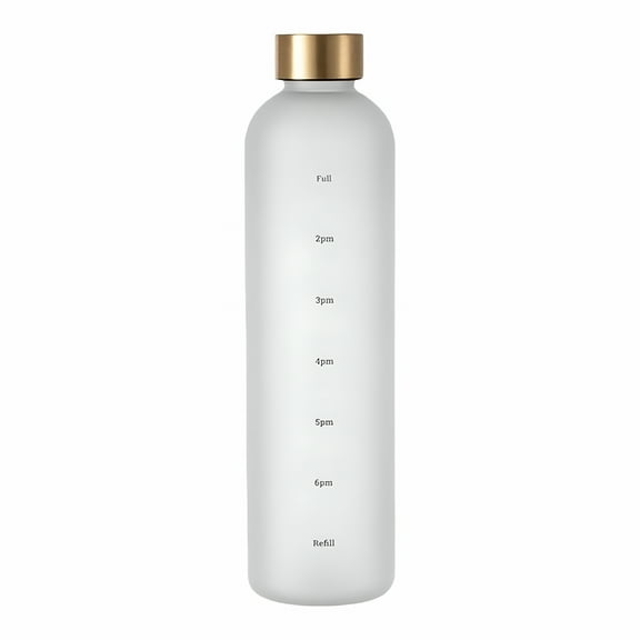 ACDANC White Water Bottles Reusable Motivational Water Bottle PC Space Cup 1000ML Water Cup Glass Bottles with Lids