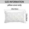 thumbnail image 6 of Unique Bargains Cute Daisy Embroidery Pillow Covers Pack of 2 White 20" x 12", 6 of 6