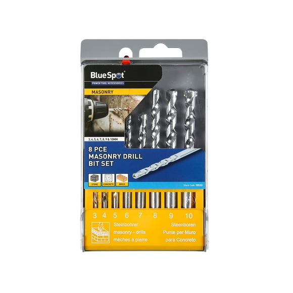 8 Piece Masonry Drill Bits Set
