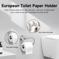 thumbnail image 6 of Classic 4-Piece Bathroom Accessories Set, 24-inch Towel Bar, Toilet Paper Holder, Towel Ring, and Robe Hook, Durable Zinc Alloy & Stainless Steel, (Polished Chrome Finish), 6 of 7