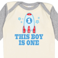 thumbnail image 4 of Inktastic 1st Birthday Boy Rocket Ship Boys Long Sleeve Baby Bodysuit, 4 of 5