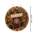 thumbnail image 7 of Leutsin Christmas Pearl Diamond Art Hanging Ornament Kit, Xmas Stocking Acrylic Round Board with Lace Edge DIY Diamond Painting Suncatcher Set, Handmade Holiday Hanging Decor Gift for Window Wall, 7 of 7