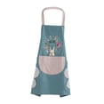 thumbnail image 2 of Delantal grande con babero de 72 x 68 cm y bolsillo frontal grande para mujer, ideal para cocinar y hornear. lago azul, 2 of 6