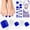 Navy Blue, variant on DUKASOU Toenail Stickers-Semi Cured Gel Toenail Strips-Pink Rouge Button, Long Lasting DIY Salon Nail Art Stickers Kit for Adults, 26 Count