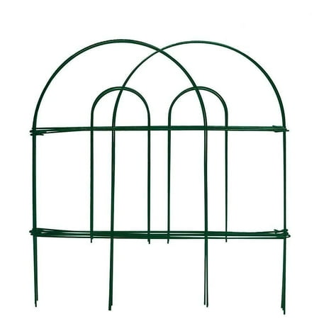 Flower Bed Fence - High Supply Decorative Garden Fence 18 in x 50 ft Rustproof Green Iron Landscape Wire Folding Fencing Ornamental Panel Border Edge Section Edging Patio Flower Bed Animal Barrier for Dog Outdoor Fences