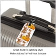 thumbnail image 3 of Square 2Pack PU Leather Rats Mouse Cheese Slice Cruise Luggage Tag with Privacy Cover and Name ID Tag for Travel Handbags Backpacks Luggage Tags, 3 of 6