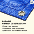 thumbnail image 5 of TARP SUPPLY Inc. 8'x18' Mutipurpose Blue Poly Tarp with Aluminum Grommets and Rope Reinforced Edges,Waterproof,UV Resistant Lightweight 5 Mil Protective Cover for Car,Camping,Outdoor, 5 of 8