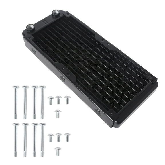 Milue Aluminum Radiator 10 Row Tubes Heat Exchanger Radiator for CPU Water Cool System