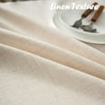 thumbnail image 3 of DriftAway  Pom Pom Tassel Rectangle Linen Textured Decorative Table Cloth Beige 55''width x 55''length, 3 of 5