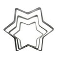 thumbnail image 1 of 3pcs/set Baking Moulds Star Shape Stainless Steel Egg Mold Kitchen Cookie Biscuit DIY Molds Kit, 1 of 8