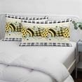 thumbnail image 3 of Bee Love Throw Pillow Covers Vintage Country Yellow Bee Plaid Dot Love Floral Black Plaid Decorative Lumbar Pillow Cover Rectangle Cushion Case for Sofa Couch Bed Living Room Bedroom 24 X 36 Inches, 3 of 9
