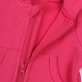 thumbnail image 5 of UAMVSH Boys Girls Sweatsuit Kids Romper Outfit Soft Cotton Warm Long Sleeve Hoodie with Pockets Infant Footed Playsuit Jumpsuits(12-24 Months,Hot Pink), 5 of 6