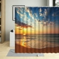 thumbnail image 3 of Summer 3D Seaside Beach Scenery Shower Curtains Sea landscape Bathroom Decor Sets With Waterproof Curtain Polyester Fabric, 3 of 7