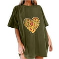 thumbnail image 2 of Fesfesfes T Shirts for Women Loose Fit Women's Short Sleeve Summer Beach Printed Casual Top Pullover T-shirt Womens Basics Top L(US:8), 2 of 7