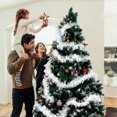 thumbnail image 5 of Guirnalda de abeto navideño, 4 piezas de guirnaldas de oropel navideño, guirnalda de abeto de 3 m, guirnalda de oropel metálico brillante para bodas, fiestas de cumpleaños, paredes,, 5 of 5