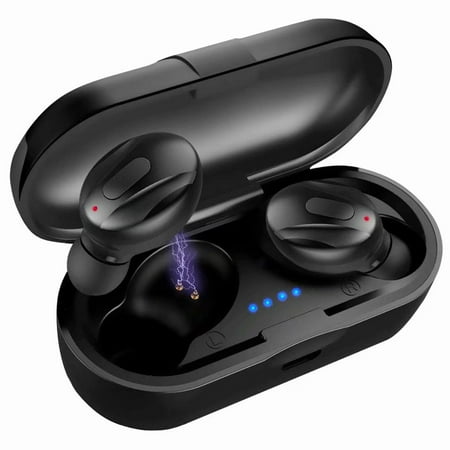 Black Friday Deals Clearance! True Wireless Earbuds, Bluetooth 5.0 Headphones with Microphone, IPX7 Waterproof Sports Earphones 3D Stereo Sound 23 Hours Playtime Headsets with Charging