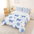 thumbnail image 2 of Manfei Blue Princess Bows Queen Comforter Set,Cartoon Bowtie Pattern Comforter Sets Queen,Reversible,3 Pieces,1 Comforter and 2 Pillowcases, 2 of 7