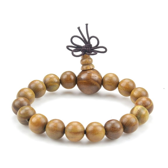 Handmade Green Sandalwood Prayer Mala Buddhist Bracelet Men Women
