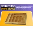 thumbnail image 4 of YBM Home Bamboo Utensil Drawer Organizer 18” x 12” x 2”, 4 of 9