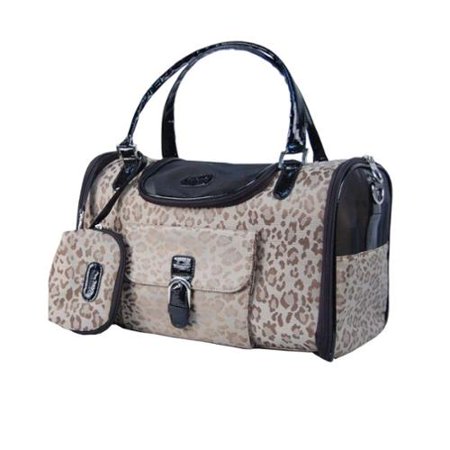 leopard puppy bag dog brown travel medium pet gift clothes clothing