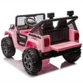 thumbnail image 5 of Joyracer 800W 24 Volt Ride on Toys for Big Kids, 4WD/2WD Switchable, 2 Seater Ride on Truck Car w/ Remote Control, Power Car Wheels, 3 Speeds, Spring Suspension, Bluetooth Music, Pink, 5 of 10