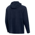 thumbnail image 3 of Men's-Antigua  Heather Navy New York City FC Spikes Raglan Quarter-Zip Pullover Hoodie, 3 of 3
