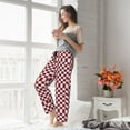 thumbnail image 5 of Pajama Pants Women - Groovy hippie checkered vintage Soft Breathable Sleep & Lounge Pants for Women, Comfy Casual Pj Pants Bottoms with Pockets, 5 of 7