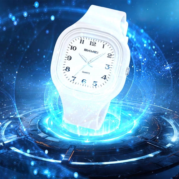 WEXOPE Minimalist Quartz Wrist Watch Stainless Steel Strap Water Resistant Ins Fashion Elegant Daily Wear Timeless Jewelry Accessory,White