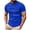 Blue, variant on Men Crew Neck Short Sleeve T Shirt with Geometric Line Print Slim Fit Soft Breathable Casual Urban Streetwear All Season Basic Top