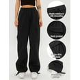 thumbnail image 3 of Cargo Pants Women  High Waist Baggy Cargo Pants Cotton Multiple Pockets Straight Wide Leg Trousers  Pants, 3 of 7