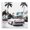 Tropical Cruise Antique Car_v1, variant on Stupell Industries Traditional Antique Car Cruising Black Framed Giclee Art, 12 x 12, by Noah Bay